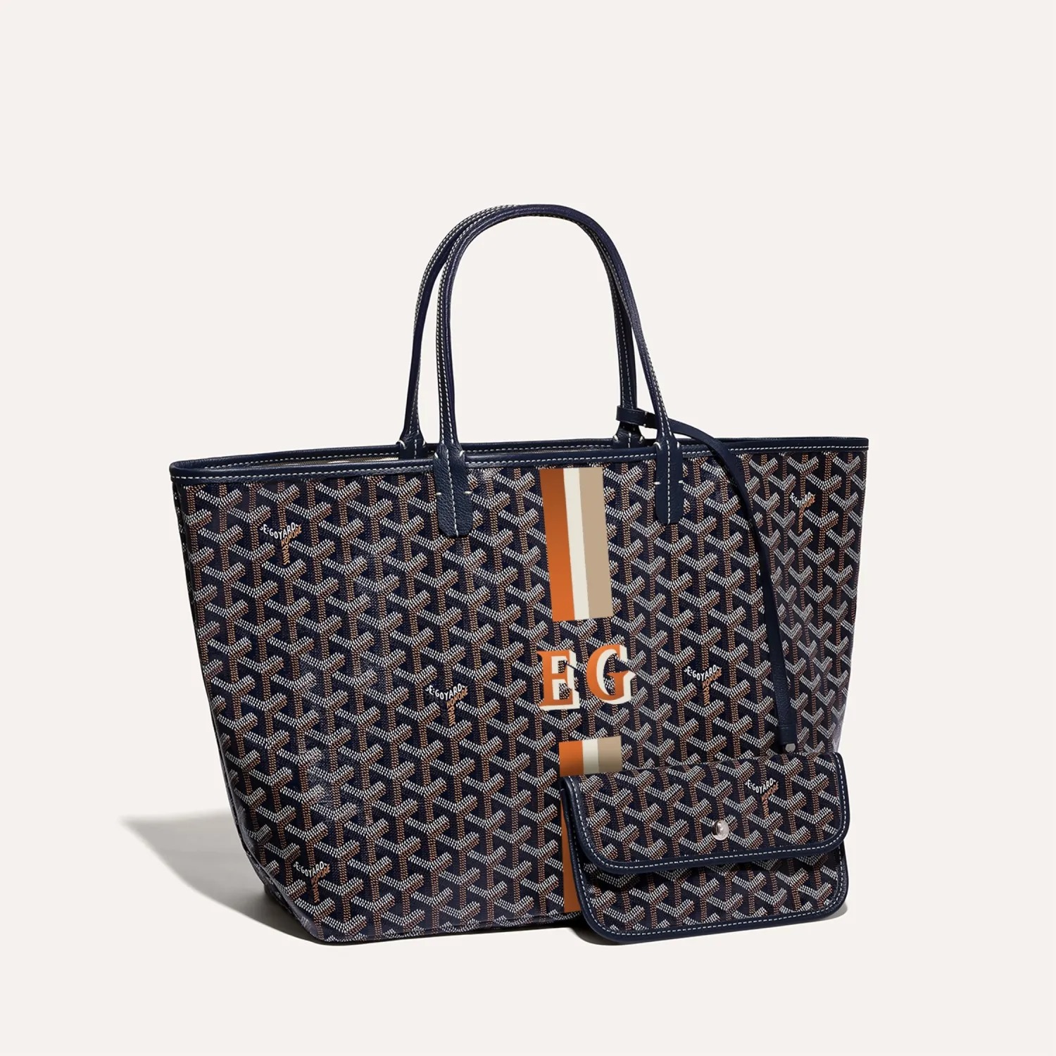 Goyard Saint Louis PM Bag Stripes and Lnitials - Image 1